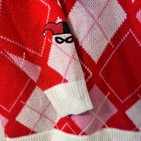 DC Comics Harley Quinn Diamond Cardigan Size XS - Picture 6 of 11